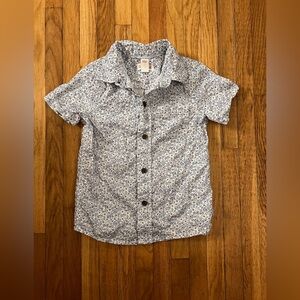 Cat & Jack 2T Blue Floral Patterned Button Down